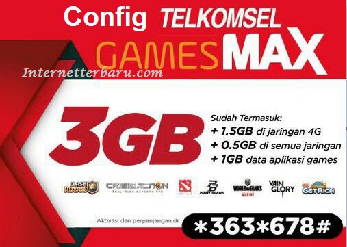 download config gamemax kpn tunnel telkomsel terbaru