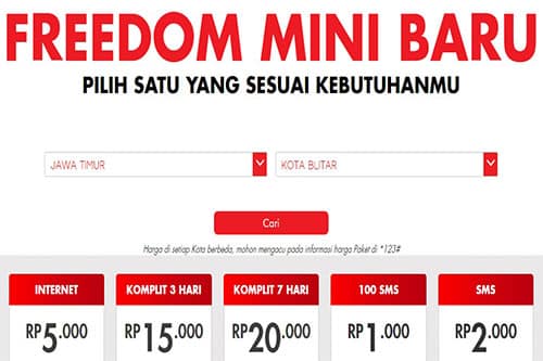 Cara Daftar Paket Freedom Mini Indosat Ooredoo Terbaru