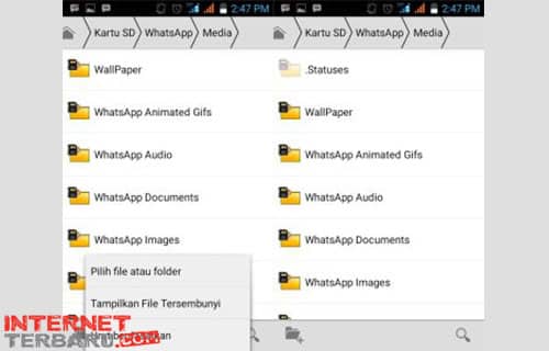 Cara Download Status Whatsapp Dengan File Manager