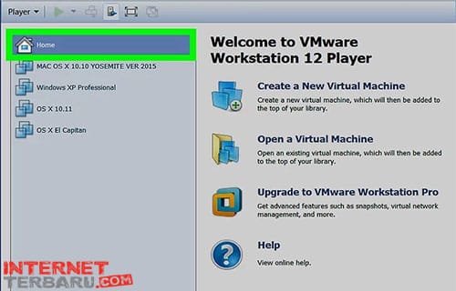 Silahkan jalankan OS lain pada VMware Player